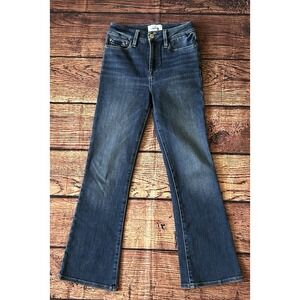 Frame Denim Blue Le Crop Mini Boot Frayed Flare Size 24 Made In‎ U.S.A